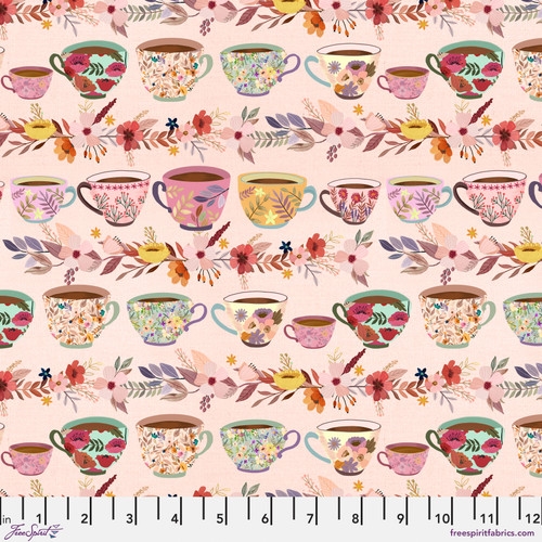 Patchwork Baumwolle - Mia Charro - Autumn Friends - Fall Mugs - Pink